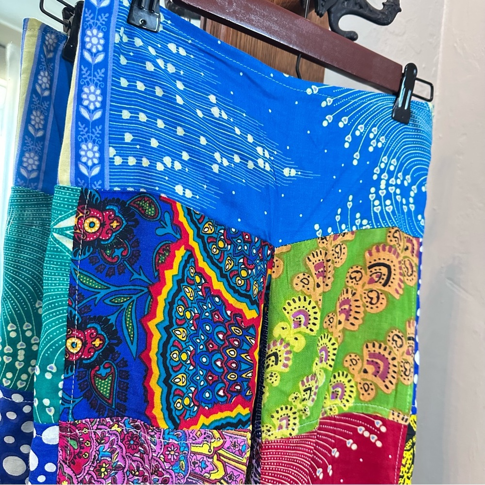 NWT Patchwork Palazzo Vibrant Multicolor Pants NWT - image 2